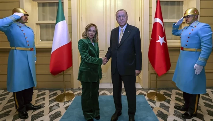 Cumhurbaşkanı Erdoğan, İtalya Başbakanı Meloni’yi kabul etti