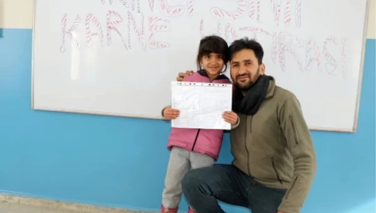 Van Gürpınar’da tek öğrencili okulda karne heyecanı