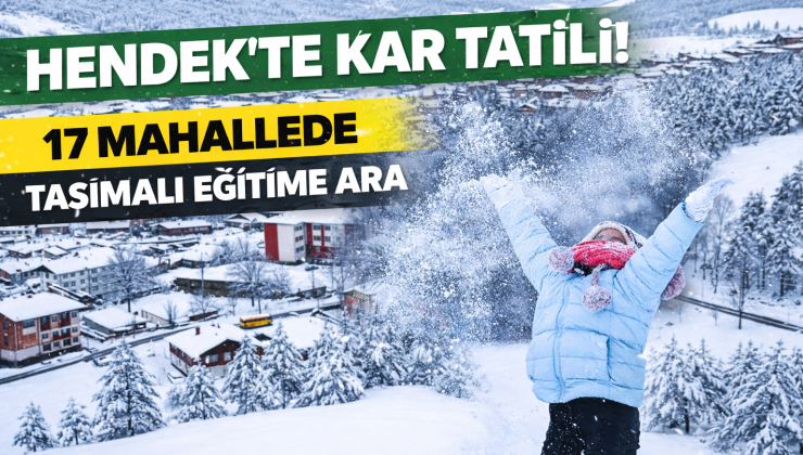 Hendek’te Kar Nedeniyle Taşımalı Eğitime Ara Verildi