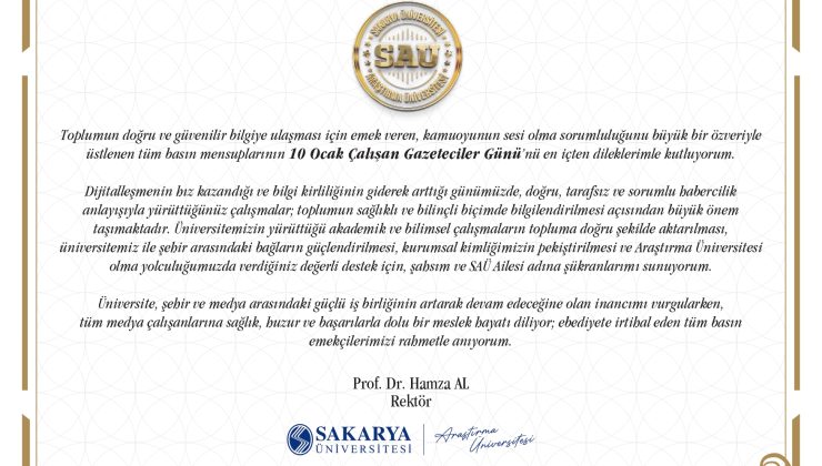 Hamza Al’dan 10 Ocak Çalışan Gazeteciler Günü Mesajı