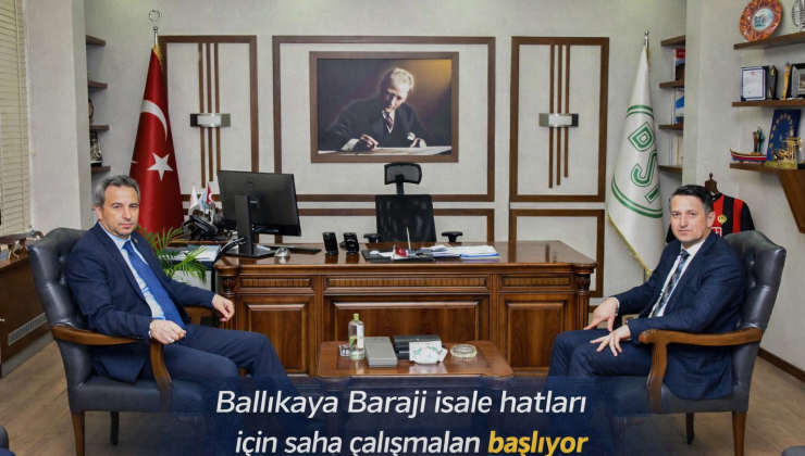 Ballıkaya Barajı isale hatları için saha çalışmaları başlıyor